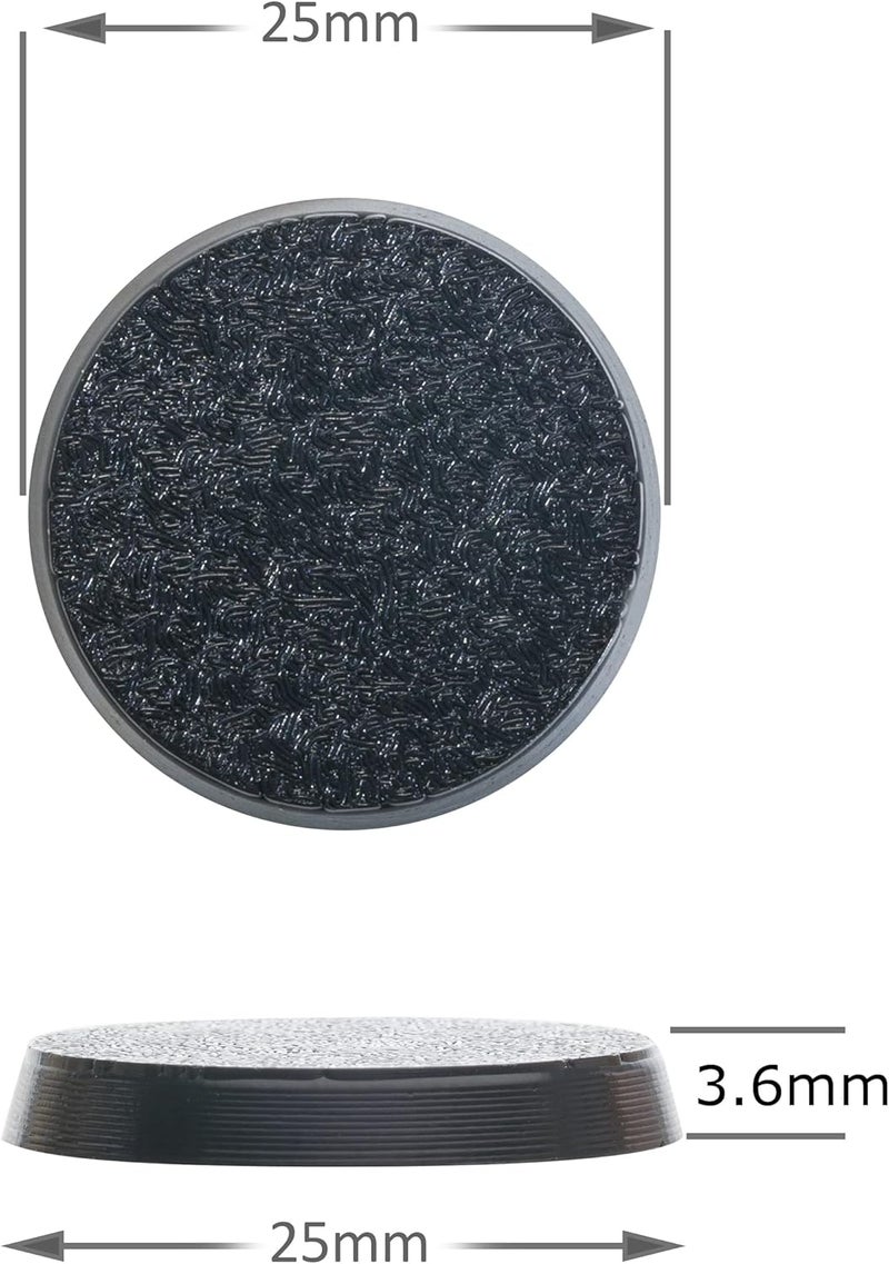 EasyPegs 25mm Textured Plastic Round Bases or 0.98inch Wargames Table Top Games 120 Count - Image 3